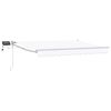 vidaXL Ručn&aacute; vys&uacute;vacia mark&iacute;za s LED Biely 3,5 x 2 m