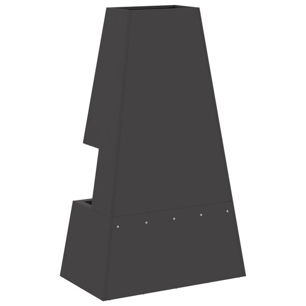 vidaXL Ohnisko Čierna 60 x 35 x 100 cm Oceľ