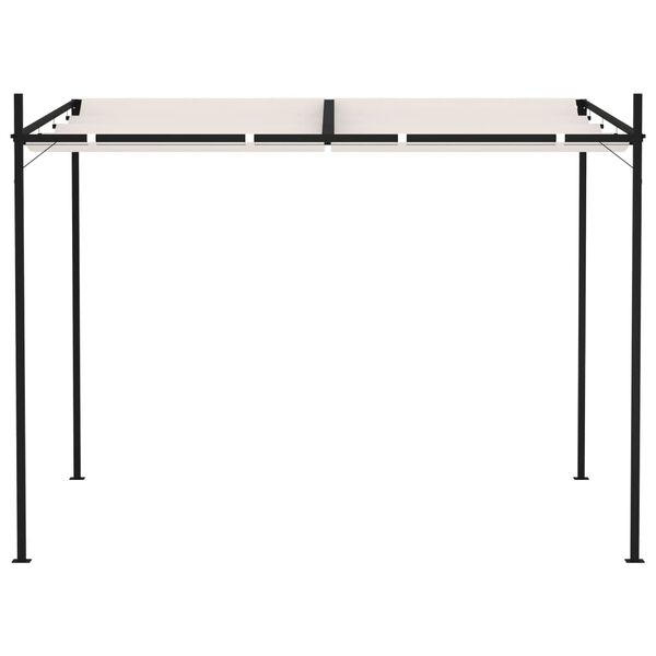 vidaXL Alt&aacute;nok so zaťahovacou strechou 300x300x233 cm kr&eacute;mov&yacute;