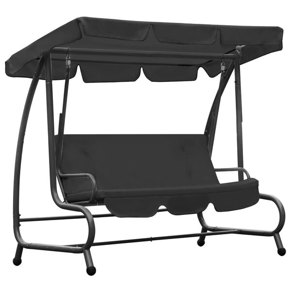 vidaXL Z&aacute;hradn&aacute; hojdačka so strie&scaron;kou, antracitov&aacute;