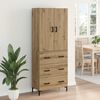 vidaXL Highboard Remeseln&yacute; dub 69,5 x 34 x 180 cm Kompozitn&eacute; drevo