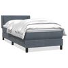 vidaXL Box Spring Posteľ s matracom Tmavosiv&aacute; 100x220 cm Zamat