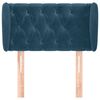 vidaXL Čelo postele so z&aacute;hybmi tmavomodr&aacute; 83x23x78/88 cm zamat
