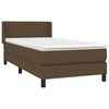 vidaXL Boxspring posteľ s matracom tmavohned&aacute; 90x190 cm l&aacute;tka