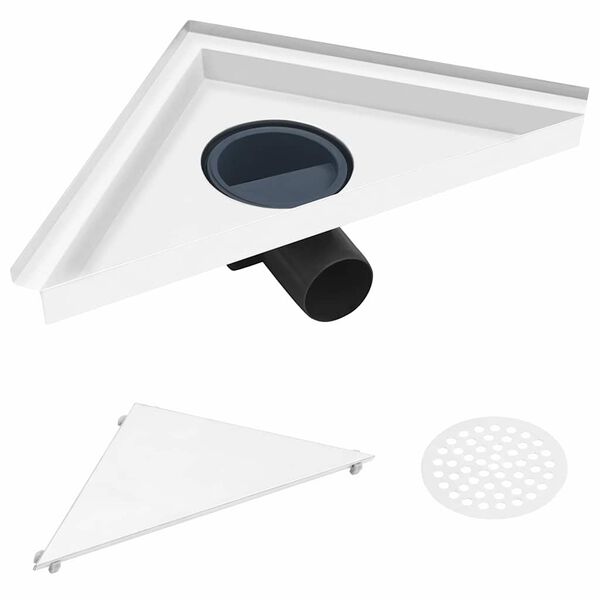 vidaXL Sprchov&yacute; odtok s krytom 2 v 1 25x25 cm nehrdzavej&uacute;ca oceľ