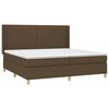 vidaXL Boxspring posteľ s matracom tmavohned&aacute; 200x200 cm l&aacute;tka