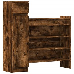 vidaXL Botn&iacute;k dymov&yacute; dub 100,5x28x100 cm kompozitn&eacute; drevo