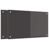 vidaXL Kuchynsk&yacute; obklad 2 pcs Tmavo &scaron;ed&aacute; 70 x 40 cm tvrden&eacute; sklo