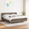 vidaXL Posteľn&yacute; r&aacute;m boxspring s matracom sivohned 180x200 cm l&aacute;tka
