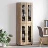 vidaXL Highboard FLORIN Sonoma dub 60 x 35 x 182 cm Kompozitn&eacute; drevo