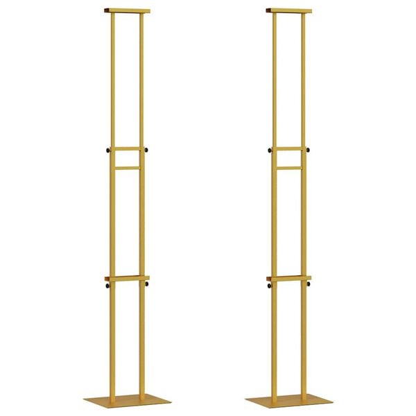 vidaXL Stánky na výstavy 2 pcs Zlatá 30 x 24 x 208 cm Železo