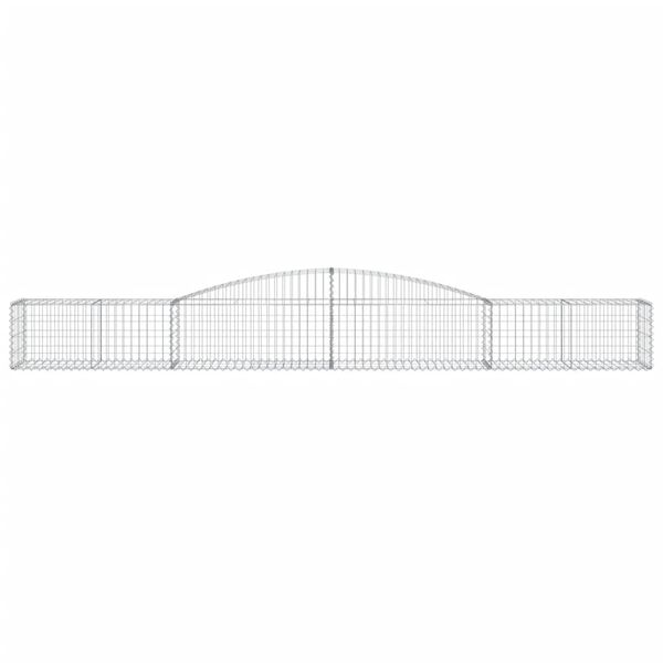vidaXL Oblúkový gabionový kôš 3 ks 400x50x40/60 cm pozinkované železo