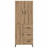 vidaXL Highboard Remeseln&yacute; dub 69,5 x 34 x 180 cm Kompozitn&eacute; drevo
