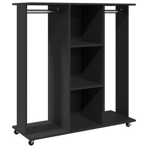 vidaXL &Scaron;atn&iacute;k s kolieskami čierny 102x38x110 cm kompozitn&eacute; drevo