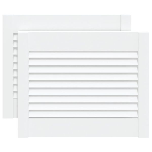 vidaXL Lamelov&eacute; dvierka na skrinku 2 ks, biele 39,5x49,4 cm, borovica