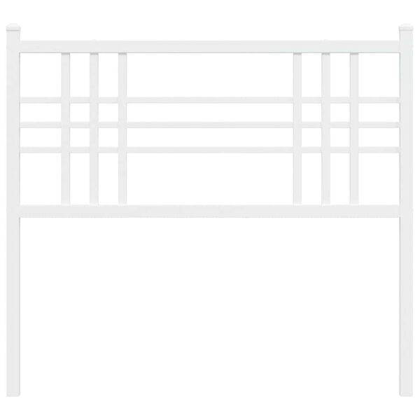 vidaXL Kovov&eacute; n&aacute;hradn&eacute; čelo postele biele 100 cm