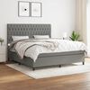 vidaXL Boxspring posteľ s matracom tmavosiv&aacute; 180x200 cm l&aacute;tka