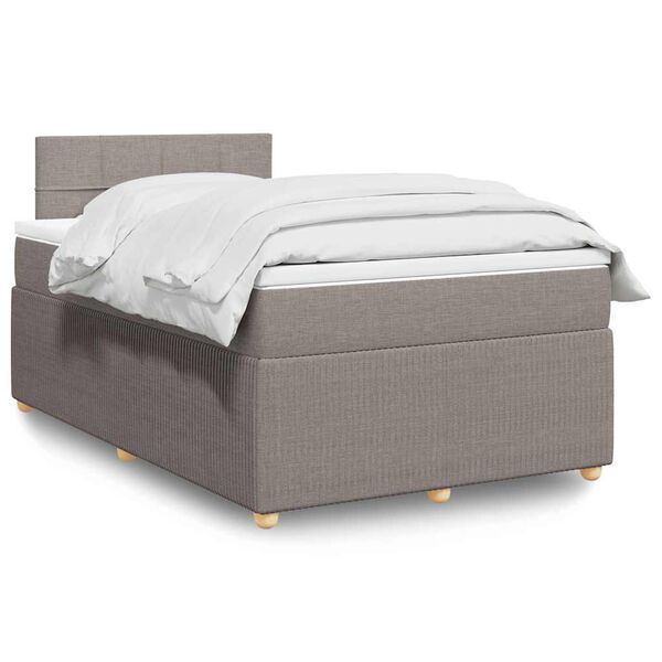 vidaXL Boxspring posteľ s matracom sivohned&yacute; 120x200 cm l&aacute;tka