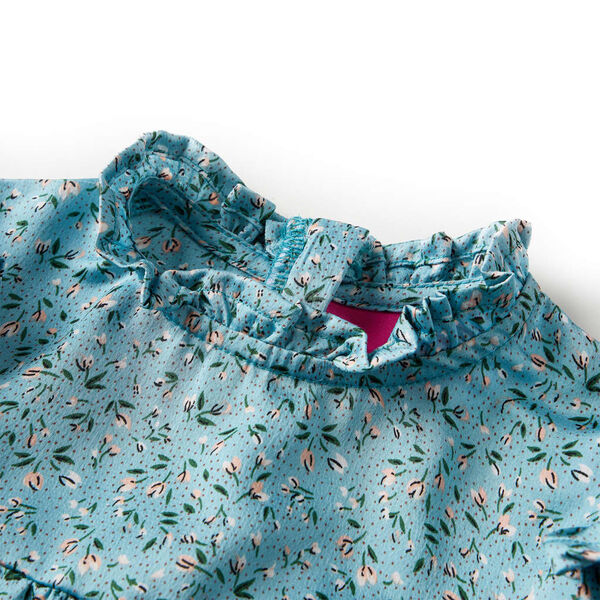 Detské šaty s dlhými rukávmi modré 92