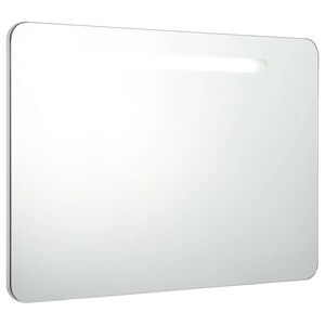 vidaXL K&uacute;peľňov&aacute; skrinka s LED a zrkadlom 80x9,5x55 cm