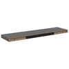 vidaXL Pl&aacute;vaj&uacute;ce n&aacute;stenn&eacute; police 2 ks, leskl&eacute; siv&eacute; 90x23,5x3,8 cm, MDF