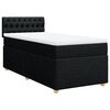 vidaXL Posteľný rám boxspring s matracom čierny 90x190 cm látka