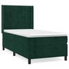 vidaXL Posteľn&yacute; r&aacute;m boxsping s matracom tmavozelen&yacute; 90x200 cm zamat