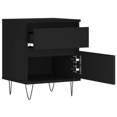 vidaXL Nočné stolíky 2 ks čierne 40x35x50 cm kompozitné drevo
