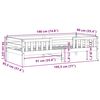 vidaXL Posteľ bez matraca biela 90x190 cm masívna borovica