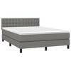vidaXL Boxspring posteľ s matracom tmavosiv&aacute; 140x200 cm l&aacute;tka
