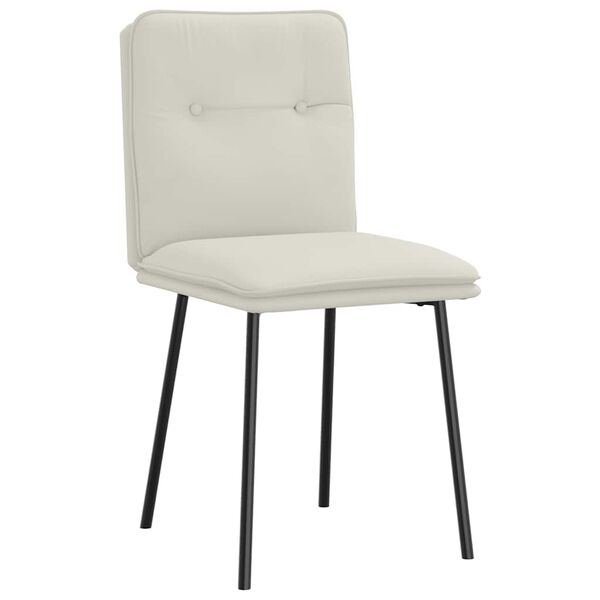 vidaXL Jedálenské stoličky 2 ks krémové zamatové