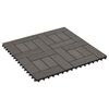 vidaXL Dlažba na terasu 22 pcs Tmavohned&aacute; 30 x 30 cm drevoplast