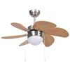 vidaXL Stropn&yacute; ventil&aacute;tor s osvetlen&iacute;m 76 cm bledohned&yacute;