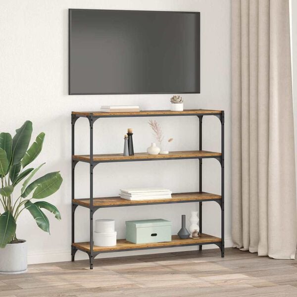 vidaXL Knižnica Star&eacute; drevo 100 x 33 x 100 cm