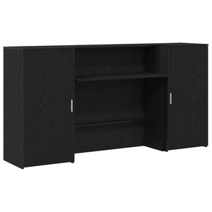 vidaXL Recepčn&yacute; st&ocirc;l čierna dub 200x50x103,5 cm kompozitn&eacute; drevo