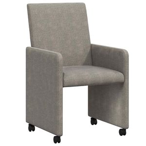 vidaXL Jed&aacute;lensk&eacute; stoličky na kolieskach s kolesami 2 pcs Svetlosiv&aacute;