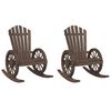 vidaXL Z&aacute;hradn&eacute; hojdacie stoličky Adirondack 2 ks jedľov&yacute; mas&iacute;v
