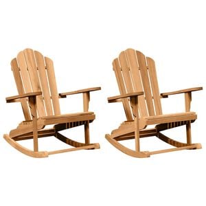 vidaXL Adirondack hojdačka 2 ks Hned&aacute; T&iacute;kov&yacute; mas&iacute;v
