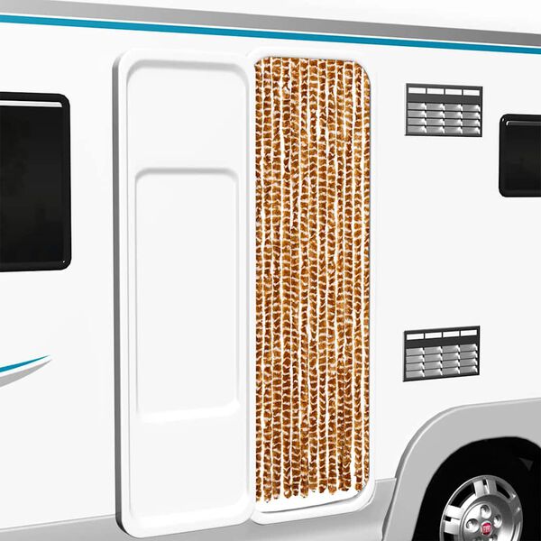 vidaXL Záves proti hmyzu okrový a biely 56x200 cm ženilka