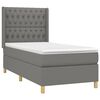 vidaXL Boxspring posteľ s matracom tmavosivá 90x190 cm látka