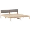 vidaXL R&aacute;m postele Hned&aacute; a taupe 200 x 200 cm Borovicov&yacute; mas&iacute;v