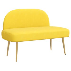 vidaXL čal&uacute;nen&aacute; lavica so sp&auml;tn&yacute;m opierkom Svetložlt&aacute; 110 x 60 x 76 cm
