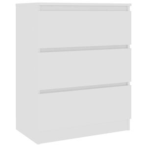vidaXL Komoda, biela 60x35x76 cm, kompozitn&eacute; drevo