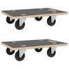 vidaXL Transportn&eacute; voz&iacute;ky 2 ks, obdĺžnikov&eacute; 50x35x11,5 cm 250 kg
