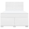 vidaXL Boxspring posteľ s matracom biela 140x200 cm umel&aacute; koža