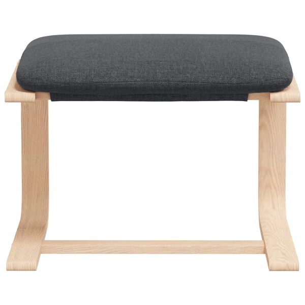 vidaXL Relaxačné kreslo s podnožkou tmavosivé látka