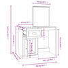 vidaXL Toaletný stolík so zrkadlom sivý sonoma 90x50x132,5 cm drevo