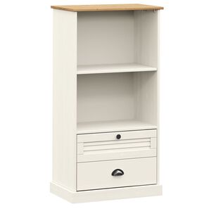 vidaXL Knižnica VIGO biela 60x35x114,5 cm mas&iacute;vna borovica