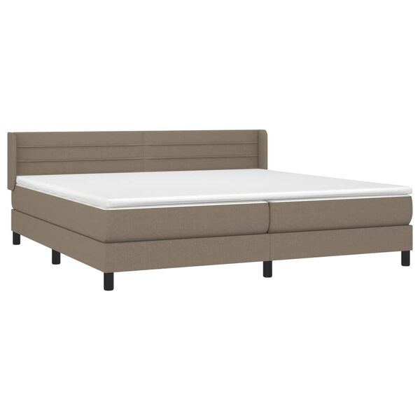 vidaXL Boxspring posteľ s matracom sivohned&yacute; 200x200 cm l&aacute;tka
