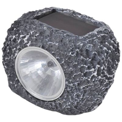 Vonkajšie solárne bodové svetlá s LED v tvare kameňa 12 ks